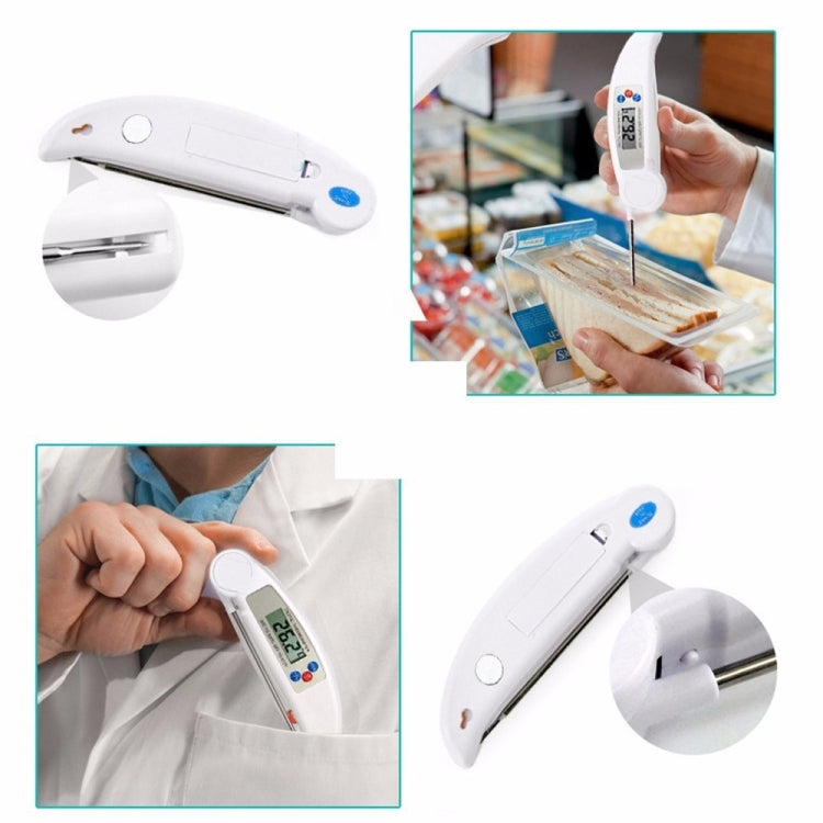 摺疊肉溫度計 数字廚房測溫儀食品烹飪燒烤探針