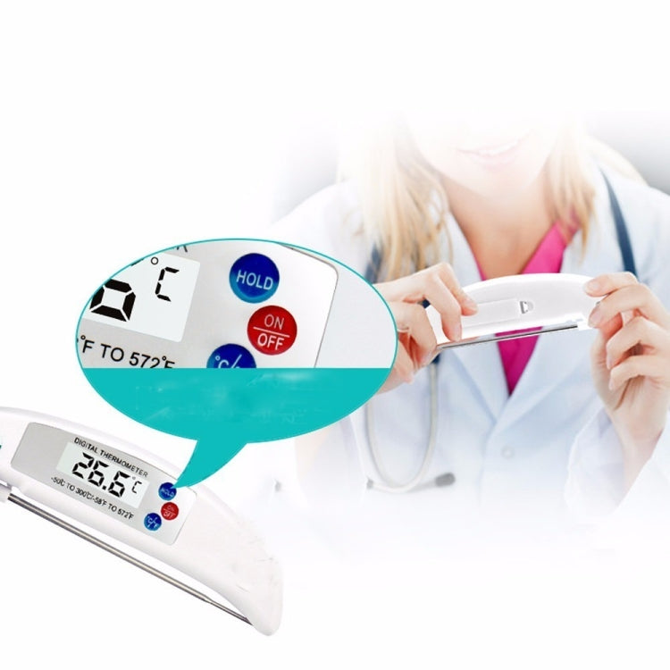 摺疊肉溫度計 数字廚房測溫儀食品烹飪燒烤探針