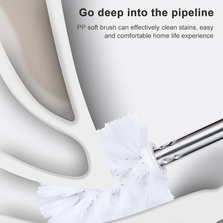 不銹鋼長柄馬桶刷衛生間坐便器清潔刷帶底座