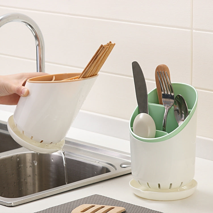 創意多功能雙層瀝水架 廚房筷子收納桶餐具收納盒