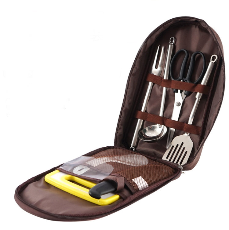 CLS 7合一 戶外201不銹鋼炊具套裝 野炊廚具便攜手提包野餐包