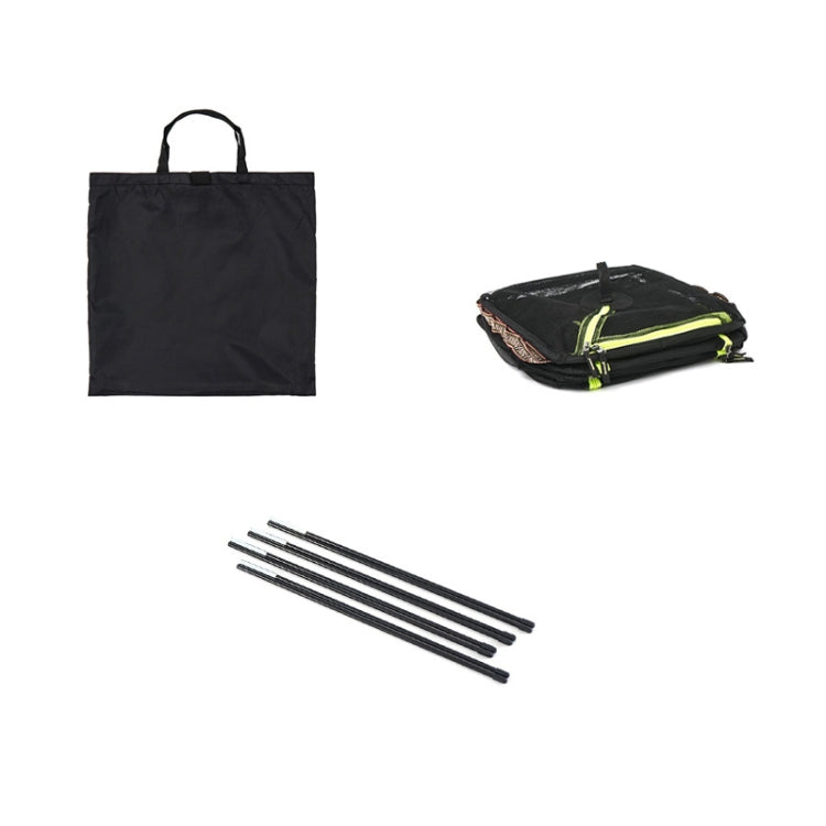 戶外摺疊曬網四層收納筐儲物籃野營曬魚晾曬網架掛籃