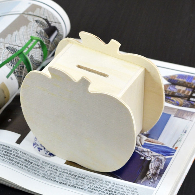 可愛創意兒童DIY木質蘋果手繪存錢罐