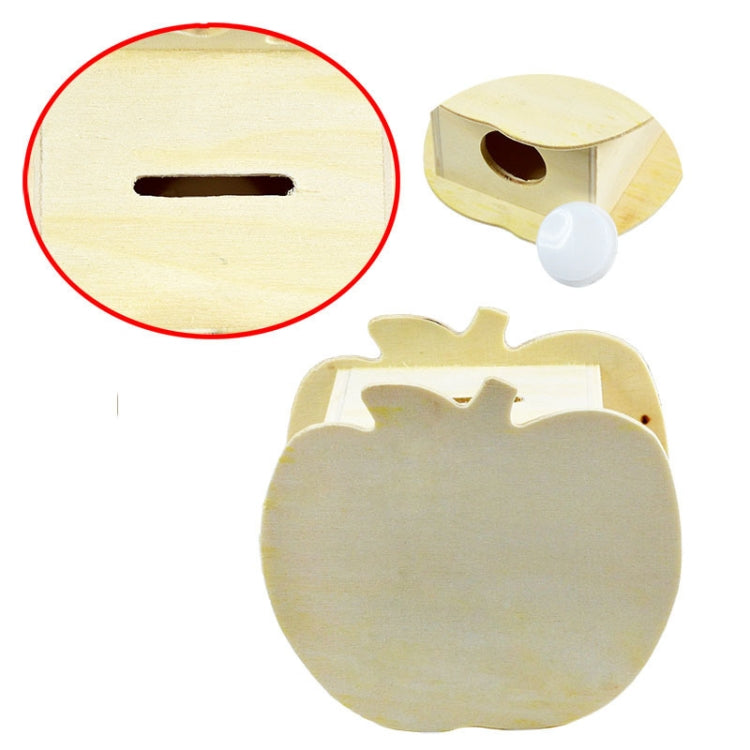 可愛創意兒童DIY木質蘋果手繪存錢罐