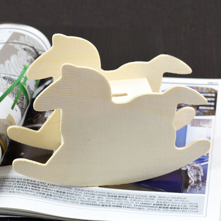 可愛兒童DIY木質木馬存錢罐