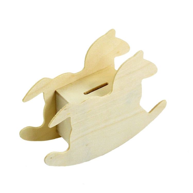 可愛兒童DIY木質木馬存錢罐