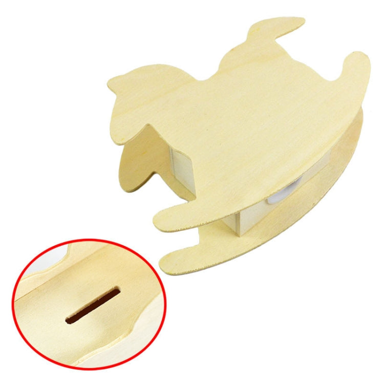 可愛兒童DIY木質木馬存錢罐