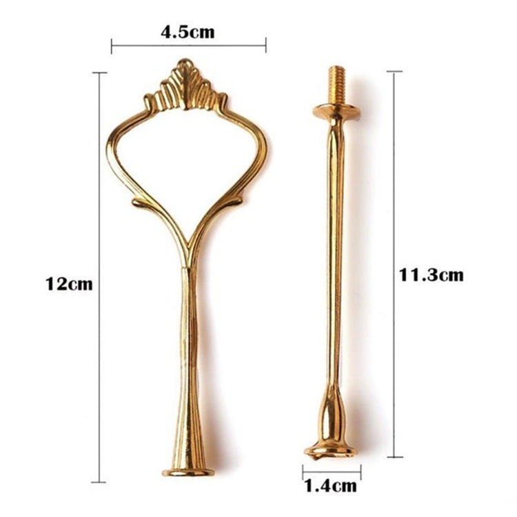 1套 糖果蛋糕托盤婚禮派對蛋糕展示架鋅合金金色蛋糕架
