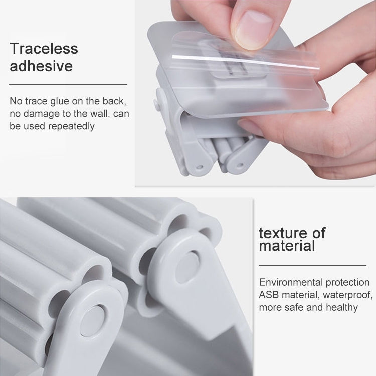 拖把架壁掛式收納架 家用廚房衛生間粘貼式收納掃帚衣架夾子掛架
