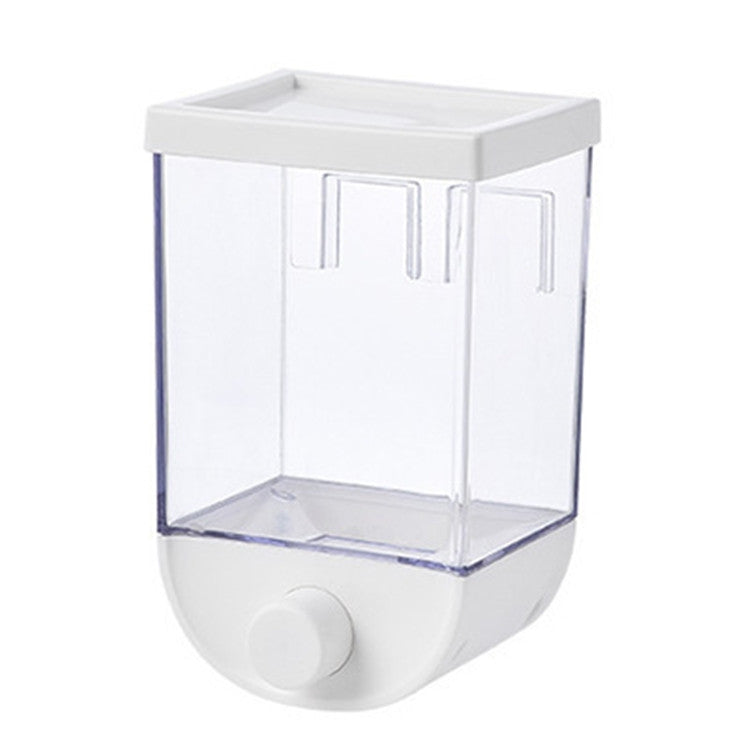 免釘無痕按壓掛壁式五穀雜糧罐米罐 透明可視零食收納密封罐