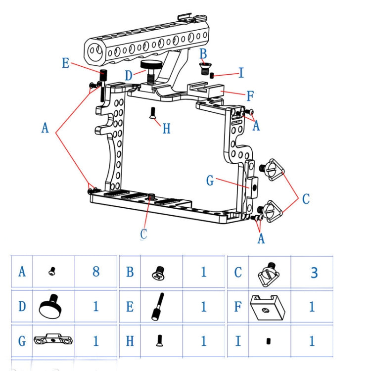 金屬兔籠手提穩定器適用於松下LUMIX GH3/GH4
