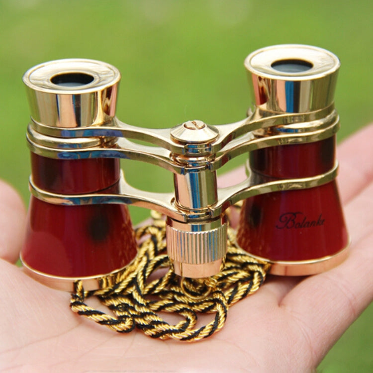 金屬3X25貴夫人帶柄鍍鉻雙筒觀劇望遠鏡