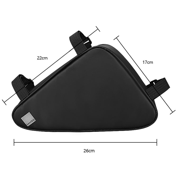 鯊虎自行車前橫樑蠟感滌綸三角包