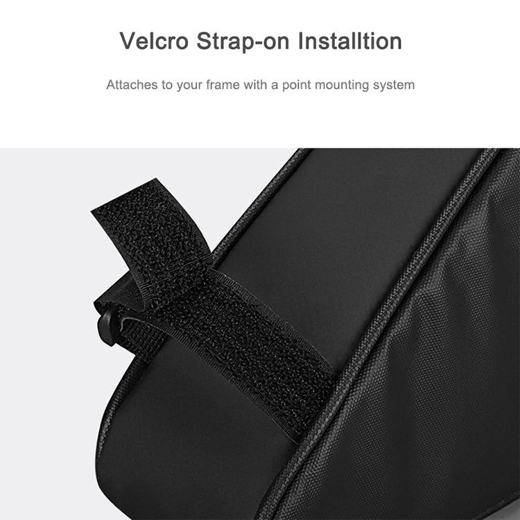 鯊虎自行車前橫樑蠟感滌綸三角包