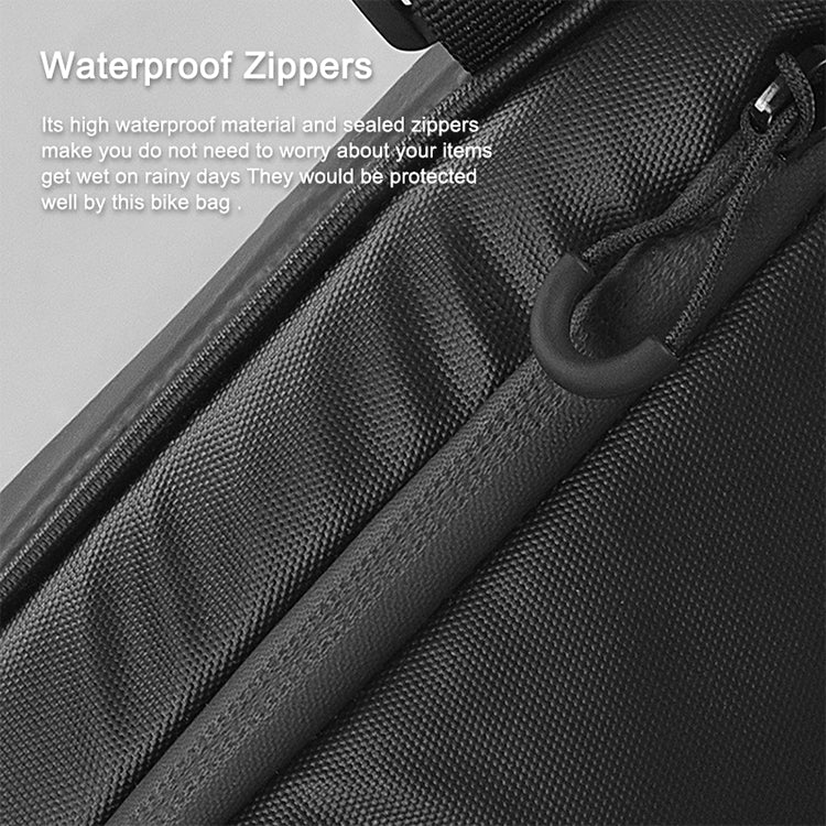 鯊虎自行車前橫樑蠟感滌綸三角包