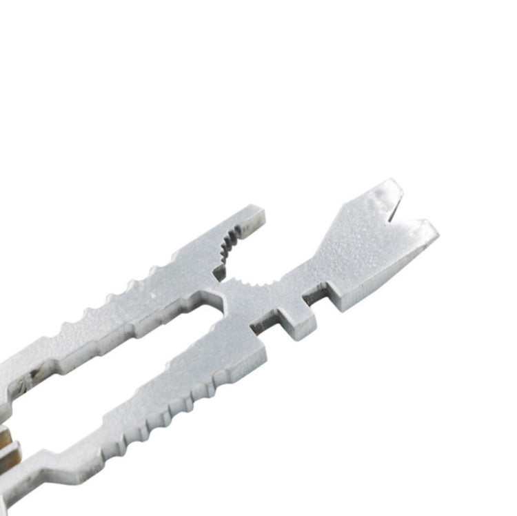 5Pcs  12合一不銹鋼多功能鑰匙扣開瓶器螺絲刀扳手防身戶外工具