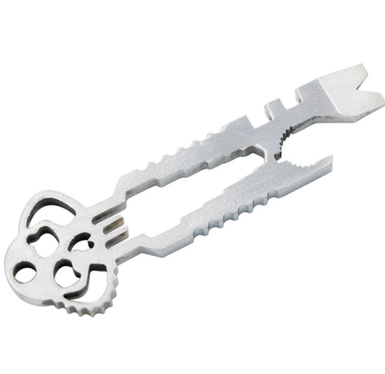 5Pcs  12合一不銹鋼多功能鑰匙扣開瓶器螺絲刀扳手防身戶外工具