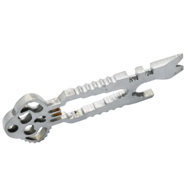 5Pcs  12合一不銹鋼多功能鑰匙扣開瓶器螺絲刀扳手防身戶外工具