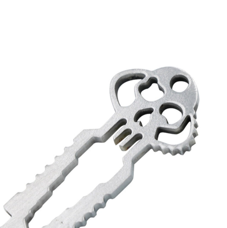 5Pcs  12合一不銹鋼多功能鑰匙扣開瓶器螺絲刀扳手防身戶外工具