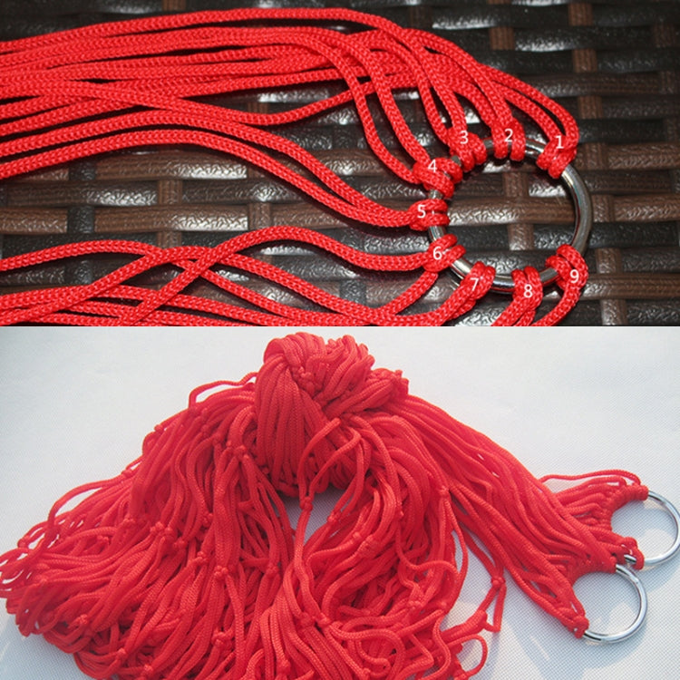 9股尼龍繩吊床便攜式野營休閑網兜吊床