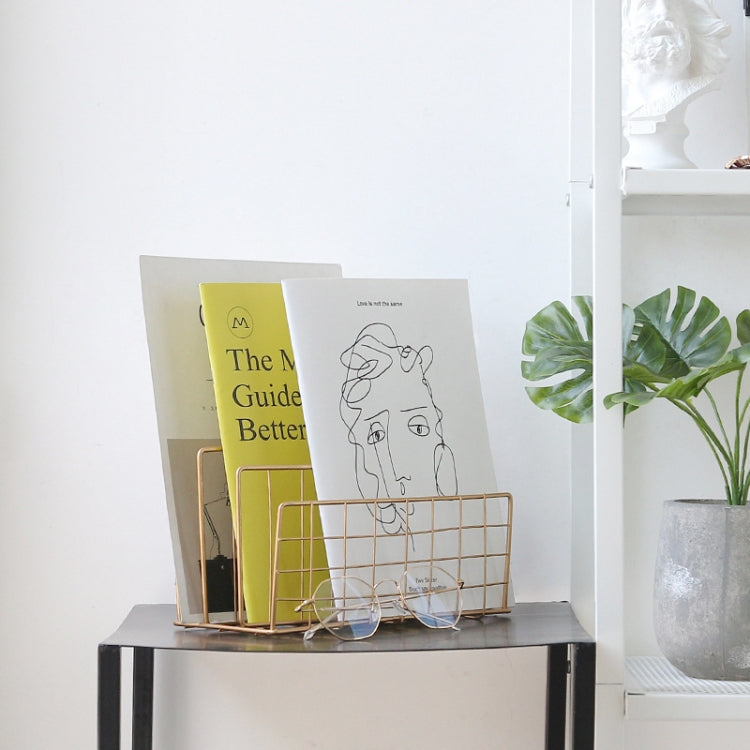 鐵藝桌面收納架雜誌書報架