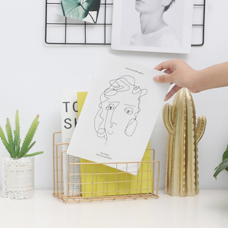 鐵藝桌面收納架雜誌書報架