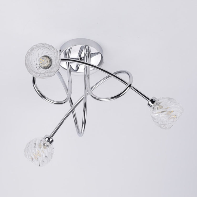 15W G9 3頭吸頂燈客廳餐廳卧室水晶玻璃燈具吊頂燈 不帶光源