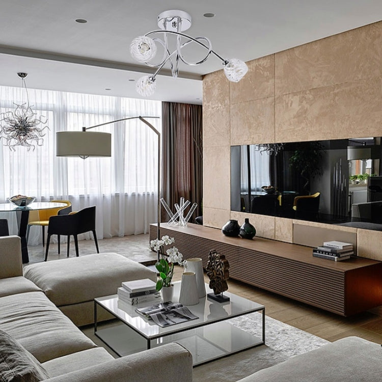 15W G9 3頭吸頂燈客廳餐廳卧室水晶玻璃燈具吊頂燈 不帶光源