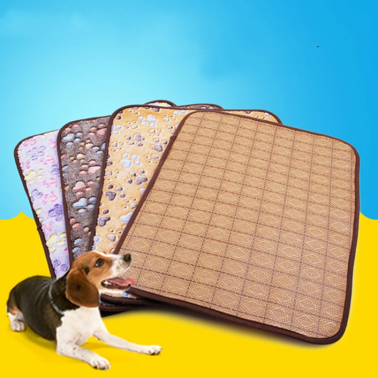 寵物雙面涼席藤墊狗窩貓咪毯墊