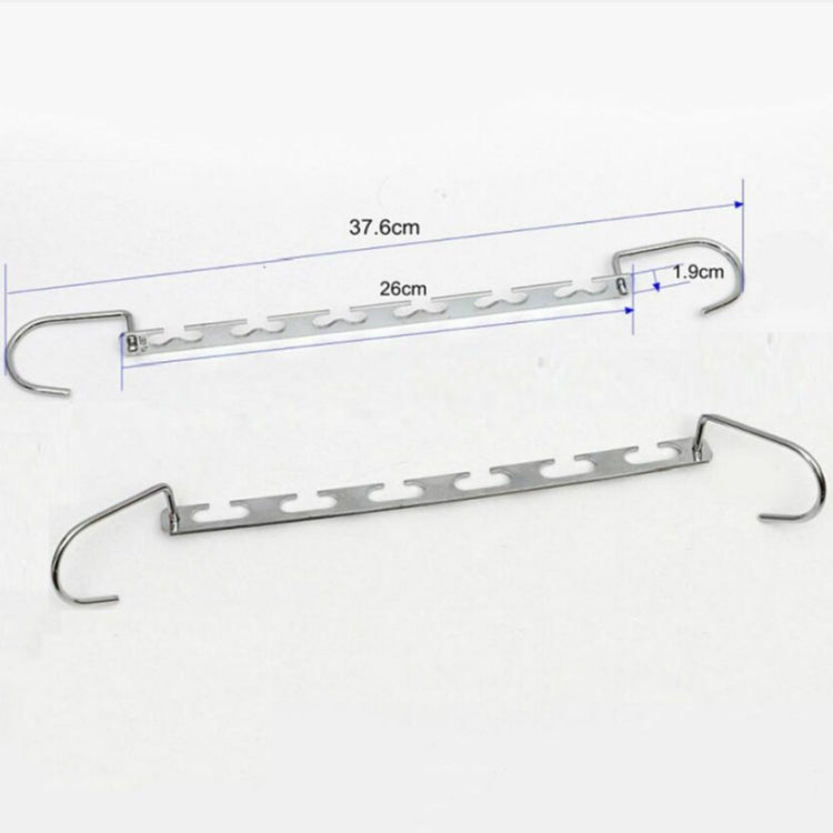 直衣架 多功能不銹鋼摺疊衣服外套褲子收納衣架