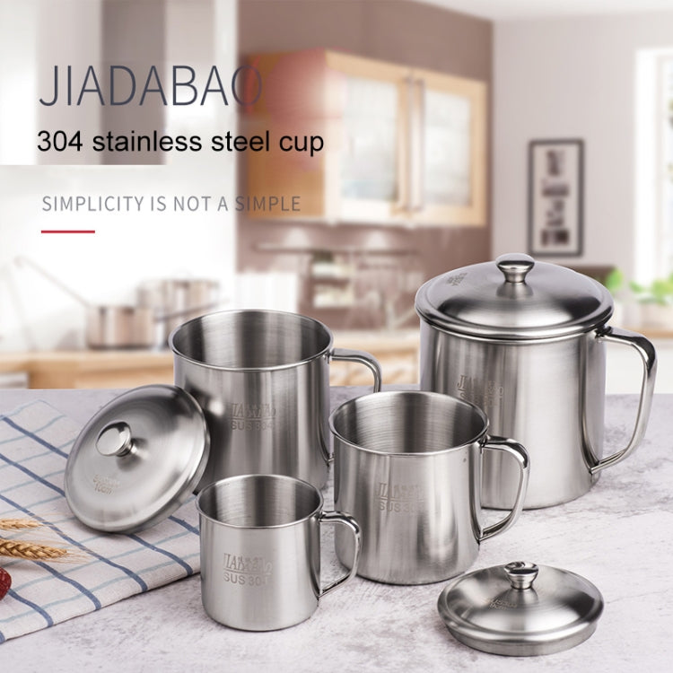 5個一賣 特厚304不銹鋼水杯兒童口杯帶手柄蓋家用成人喝水茶杯