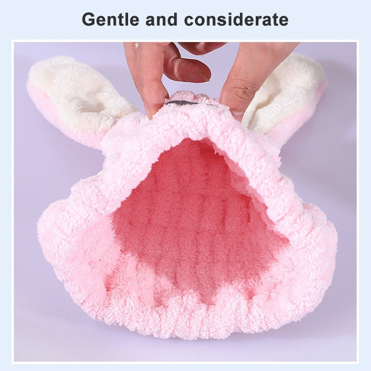 超細纖維珊瑚絨卡通快速干發帽