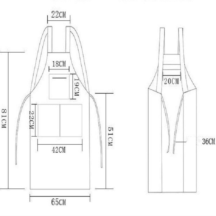 防水防油軟皮加厚耐磨男女工作服圍裙