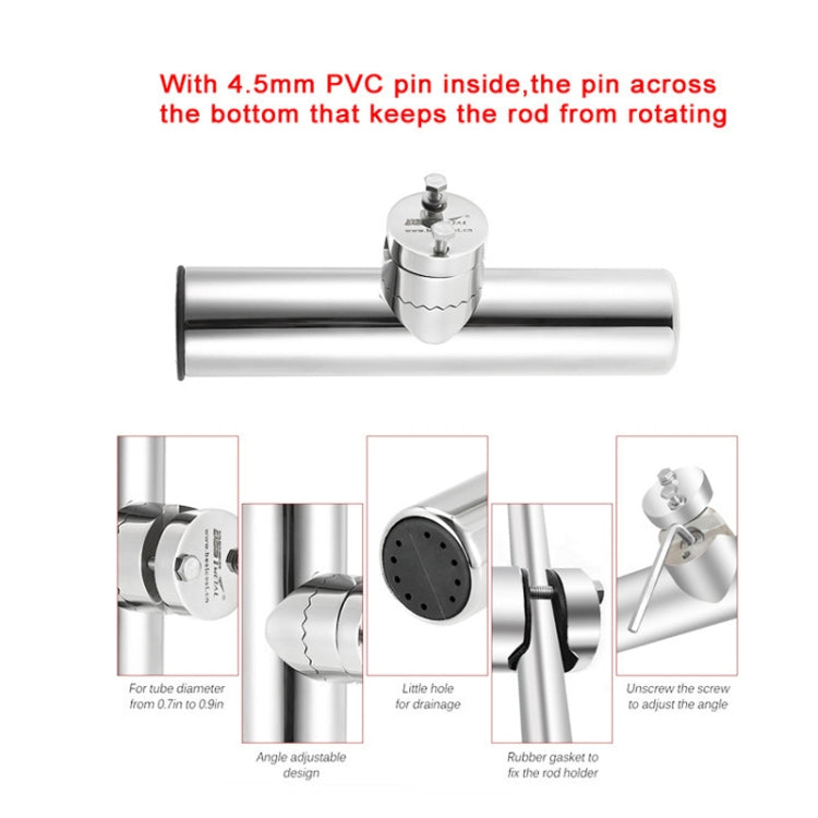 BSET MATEL 船用五金316不銹鋼魚竿座遊艇海釣支架
