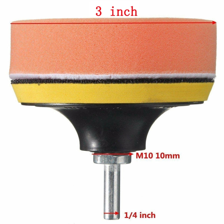 7件拋光海綿輪拋光墊套裝用於玻璃/汽車拋光機