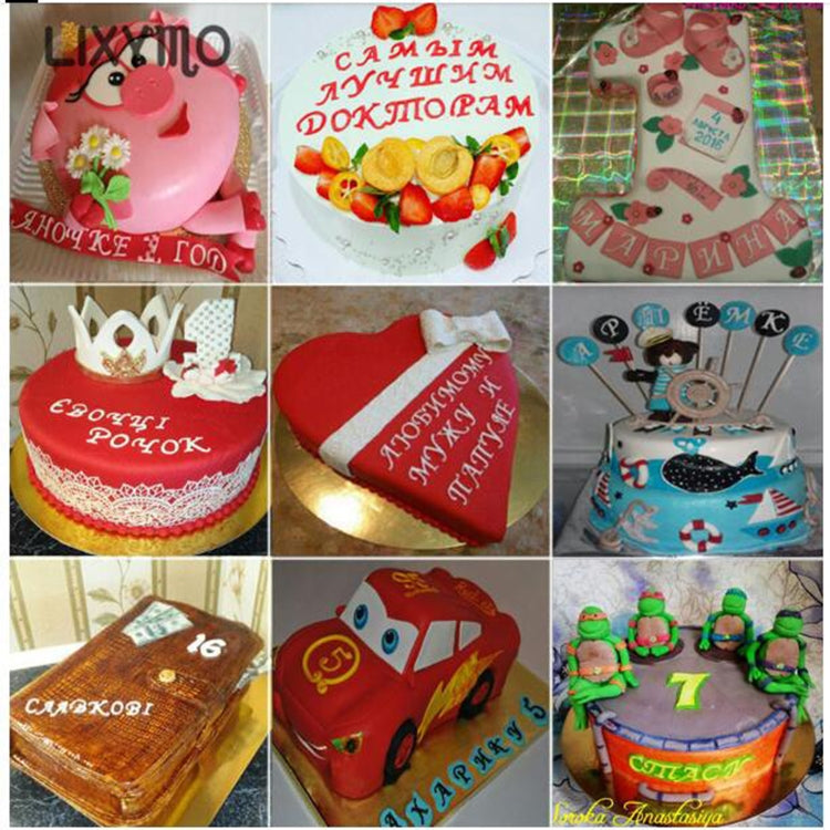 5個裝 俄文字母軟糖模具 壓花糖工藝字母模蛋糕甜點裝飾DIY烤盤工具