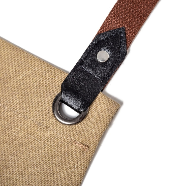 水洗帆布圍裙 廚師咖啡廳店燒烤美髮師工作服