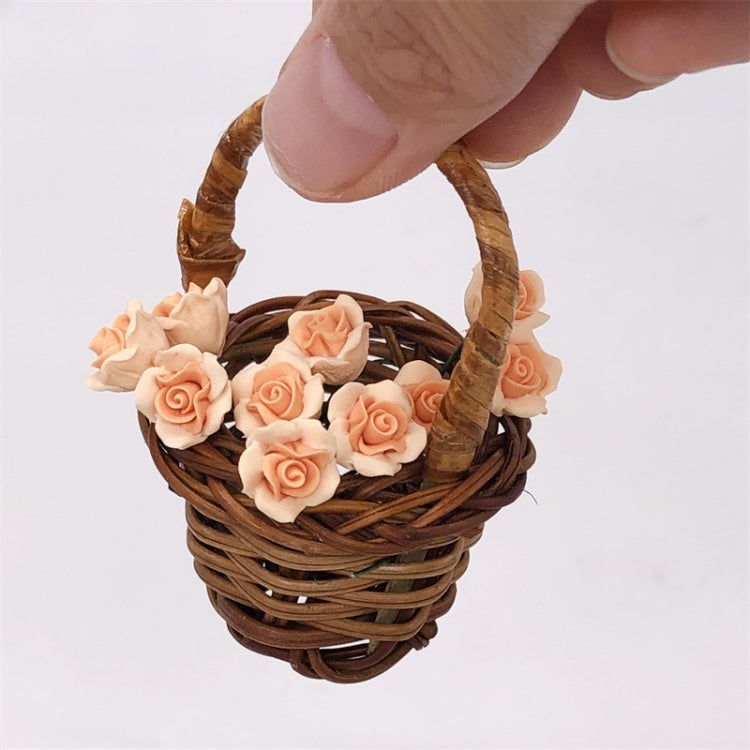 10支賣 1:12迷你屋仿真黃色月季模型花朵