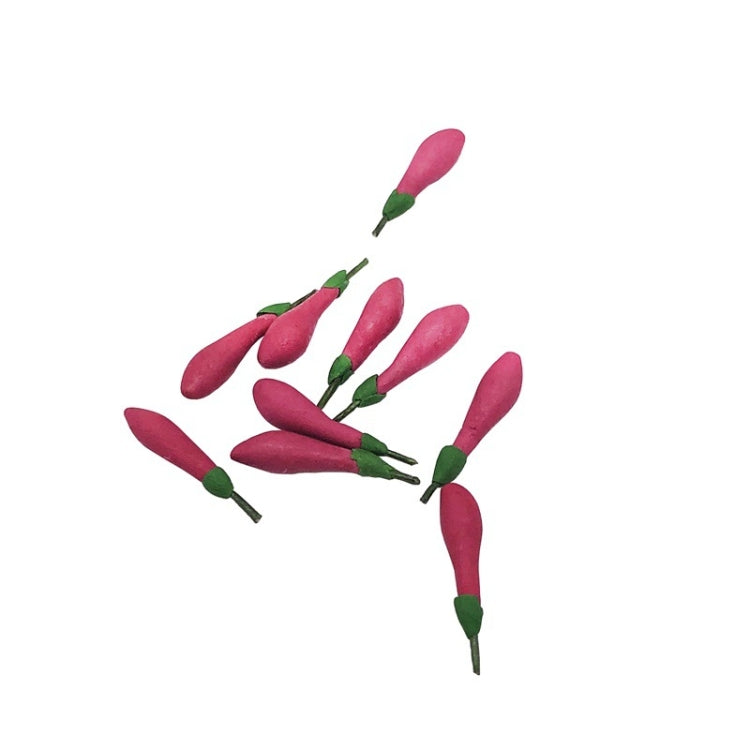 10 PCS 1:12迷你屋仿真茄子蔬菜廚房擺件