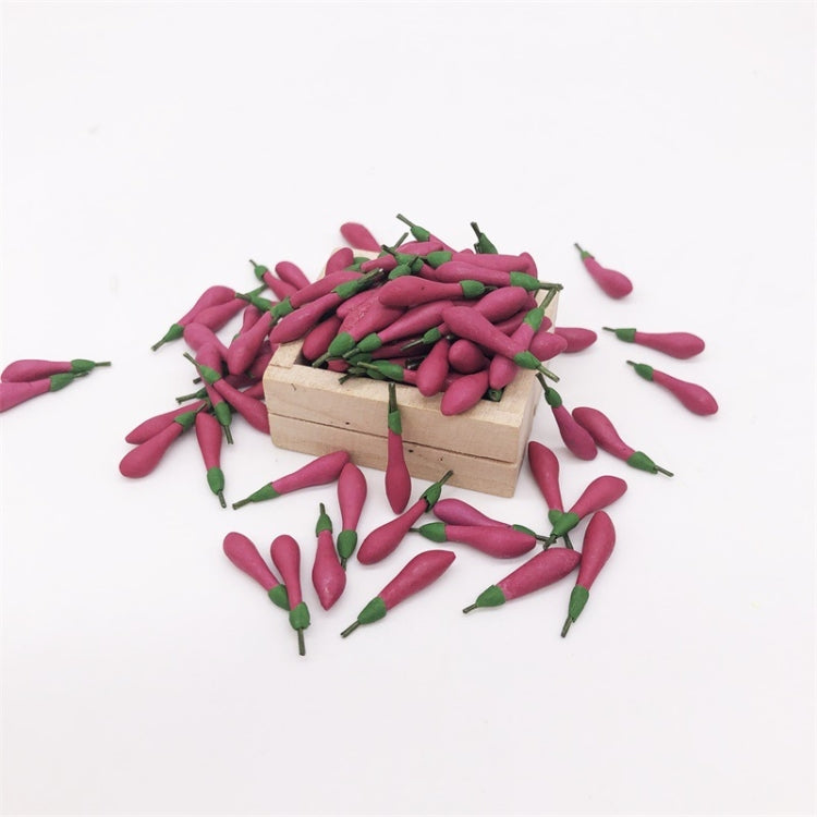 10 PCS 1:12迷你屋仿真茄子蔬菜廚房擺件