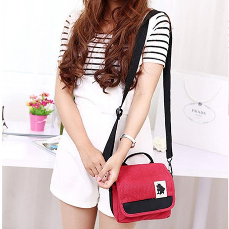 單反相機單肩包帆布照片手提包, 外部尺寸: 19 x 17 x 10毫米