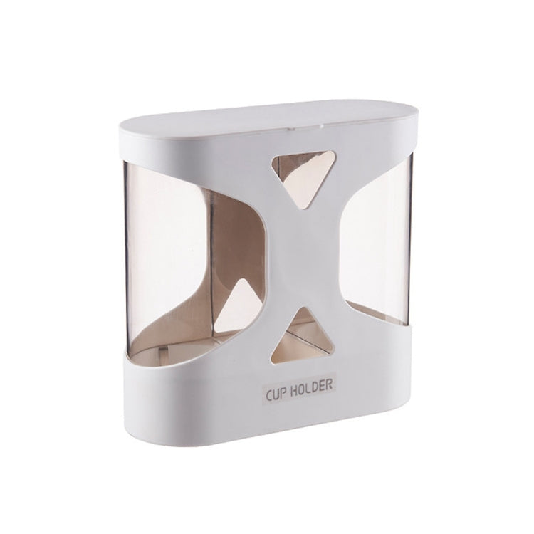 免打孔防塵防水壁掛式雙杯杯架一次性杯取杯器