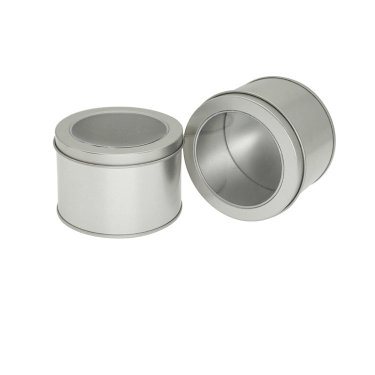 深圓形開窗透明頂蓋馬口鐵盒食品罐茶恭弘=叶 恭弘罐 蛋糕烘焙包裝盒