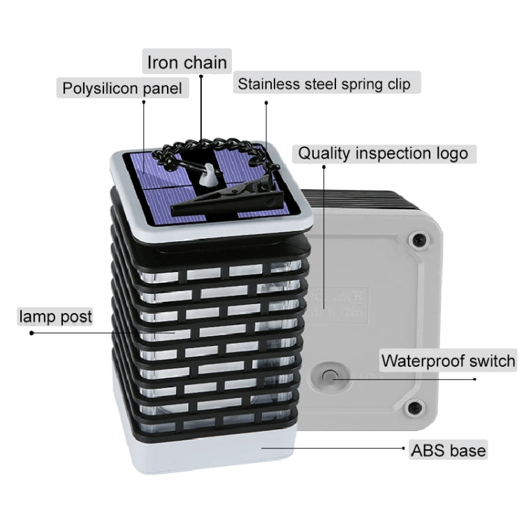 LED太陽能感應景觀燈火焰燈戶外防水庭院燈籠燈
