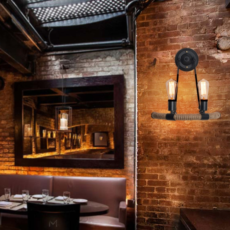 E27 LED燈 工業風復古麻繩鐵藝壁燈