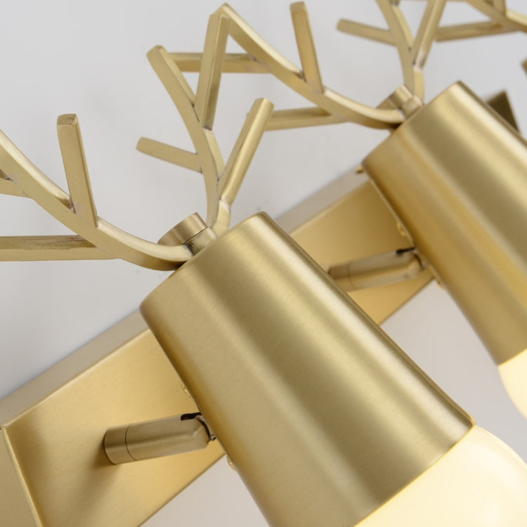 全銅鹿角壁燈鏡前燈客廳樓梯燈創意卧室床頭燈