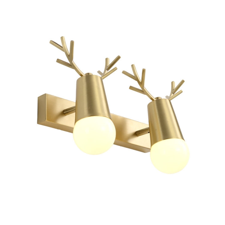 全銅鹿角壁燈鏡前燈客廳樓梯燈創意卧室床頭燈