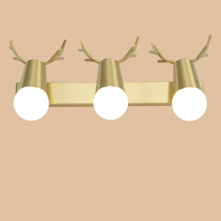 全銅鹿角壁燈鏡前燈客廳樓梯燈創意卧室床頭燈