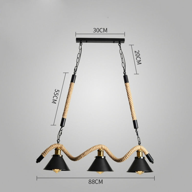 復古工業風餐廳吧台麻繩吊燈