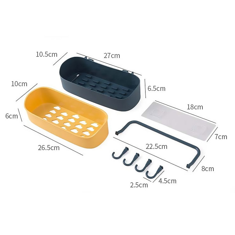 無鑽壁掛式淋浴架手機浴室洗髮水架